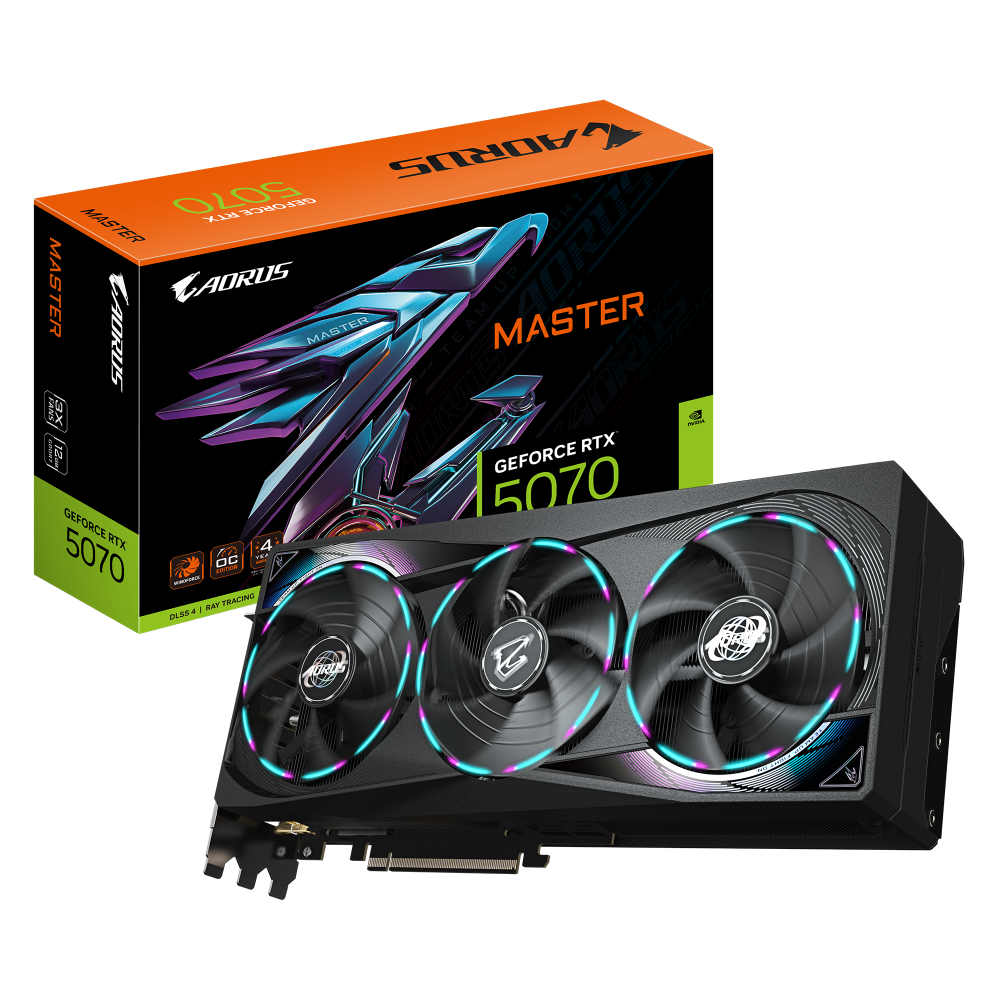 Видео карта GIGABYTE AORUS RTX 5070 MASTER 12GB GDDR7