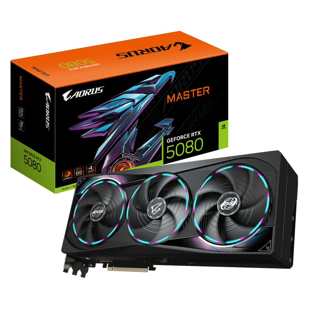 Видео карта GIGABYTE AORUS RTX 5080 MASTER 16GB GDDR7