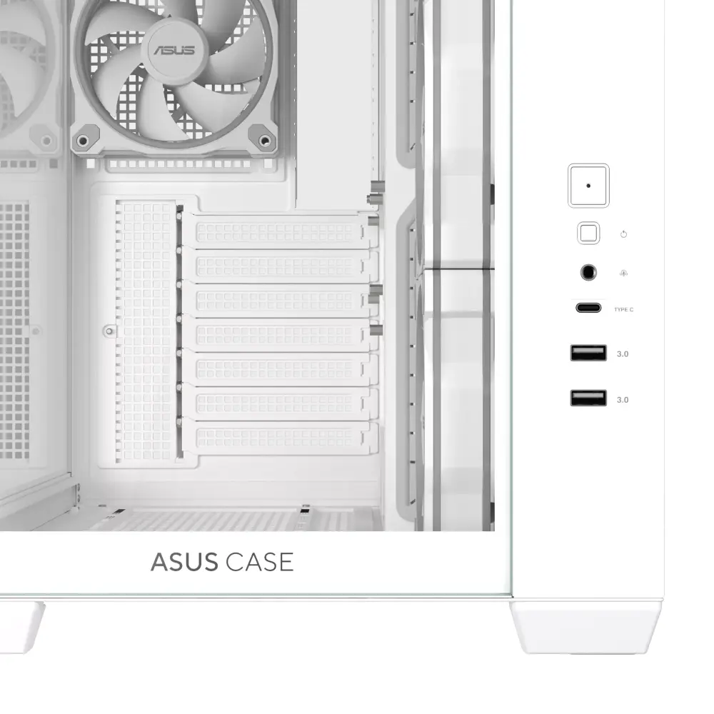 Кутия ASUS A32 PLUS Tempered Glass + 4 ARGB Вентилатора - White