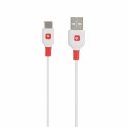 Кабел Skross, USB-C - USB-A 2.0 мъжко, 2.0м, Бял