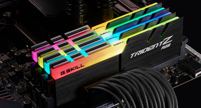 Памет G.SKILL Trident Z RGB 64GB(4x16GB) DDR4 PC4-28800 3600MHz CL17 F4-3600C17Q-64GTZR