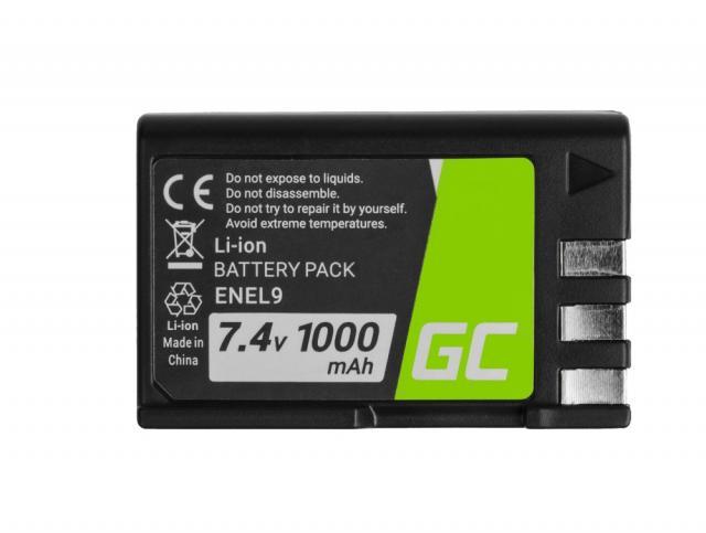 Батерия за апарат NIKON EN-EL9  D-SLR D40 D60 D3000 D5000 7,4V  1000mAh  GREEN CELL