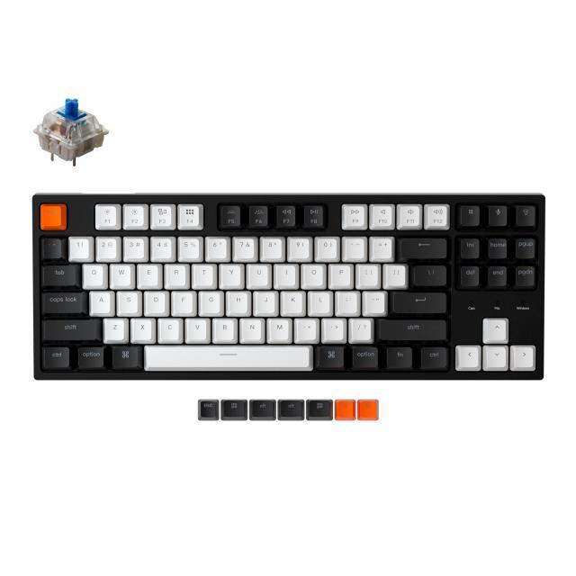 Геймърска механична клавиатура Keychron C1 TKL Gateron G Pro Blue Switch RGB Backlight