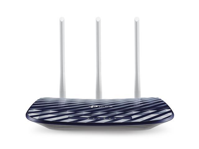 Безжичен рутер TP-Link Archer C20 AC750, 2.4/5 GHz, 300 - 433 Mbps, 10/100