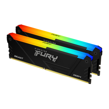 Памет Kingston FURY Beast Black RGB 32GB(2x16GB) DDR4 3200MHz CL16 2Rx8 KF432C16BB12AK2/32