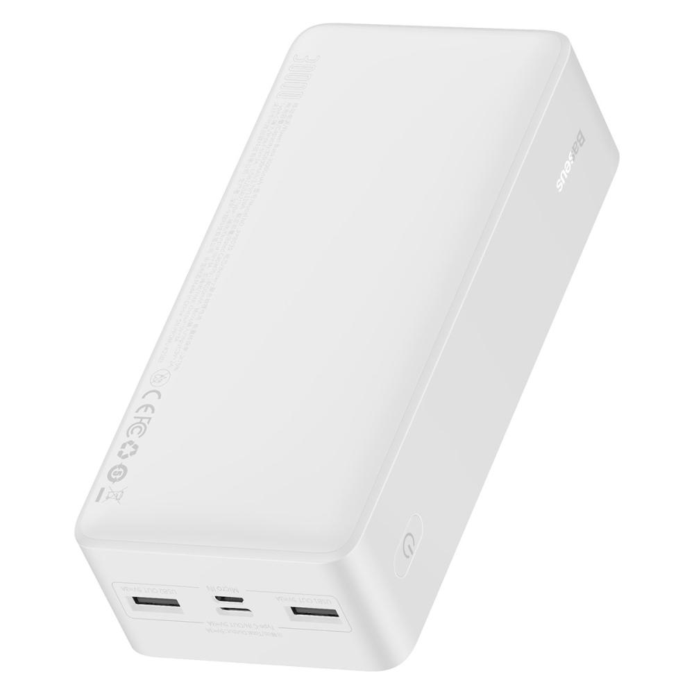 Външна батерия Baseus Bipow PPBD050202 30000mAh 15W бял + USB-A - Micro USB кабел 0.25m бял