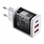 Зарядно устройство Baseus CCXJ-E02 Compact Quick Wall Charger с 2хUSB-A и USB-C 30W бял