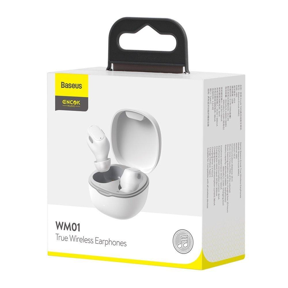 Безжични слушалки Baseus Encok WM01 TWS Bluetooth 5.3 NGTW240002 - бели