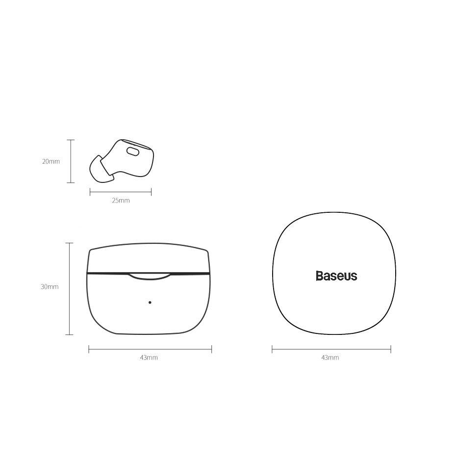 Безжични слушалки Baseus Encok WM01 TWS Bluetooth 5.3 NGTW240002 - бели