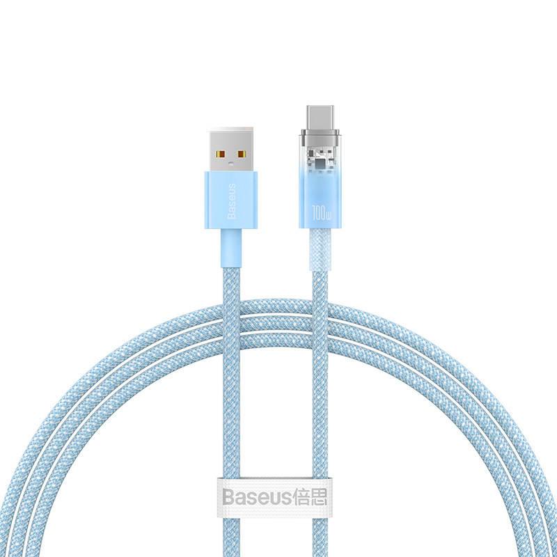Кабел Baseus Explorer USB към USB-C 100W 1м CATS010403 - син