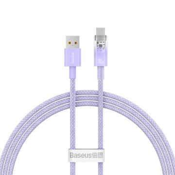 Кабел Baseus Explorer USB към USB-C 100W 2м CATS010505 - лилав