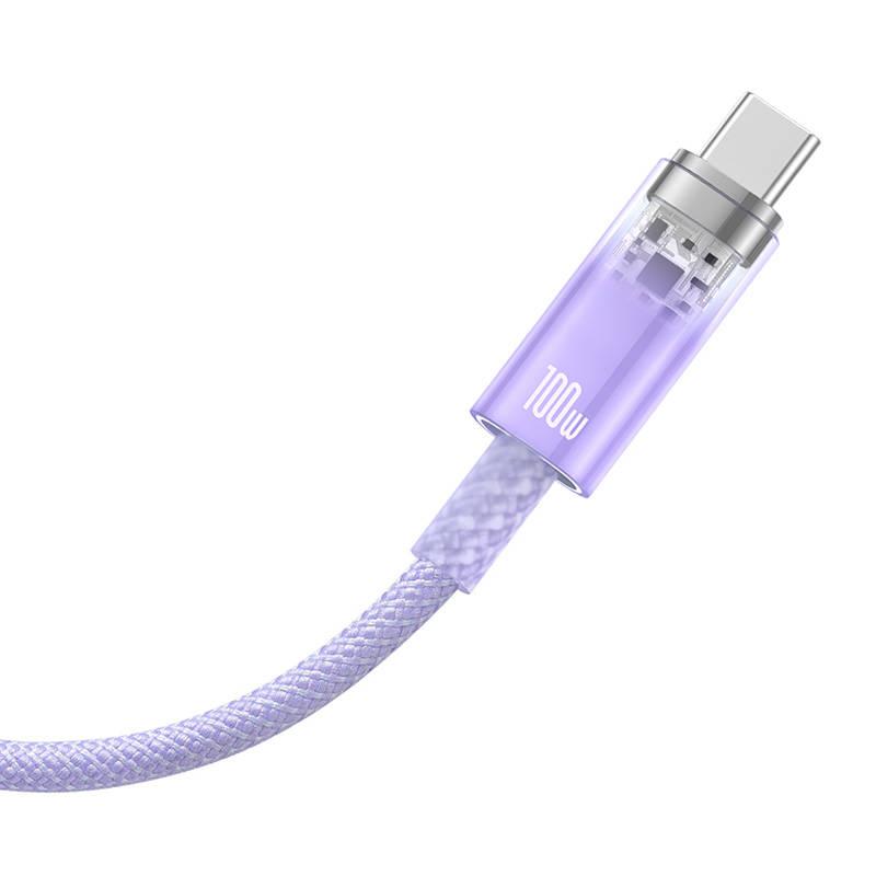 Кабел Baseus Explorer USB към USB-C 100W 2м CATS010505 - лилав