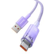 Кабел Baseus Explorer USB към USB-C 100W 2м CATS010505 - лилав