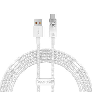Кабел Baseus Explorer USB към USB-C 100W 1м CATS010402 - бял