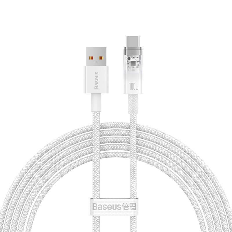 Кабел Baseus Explorer USB към USB-C 100W 1м CATS010402 - бял