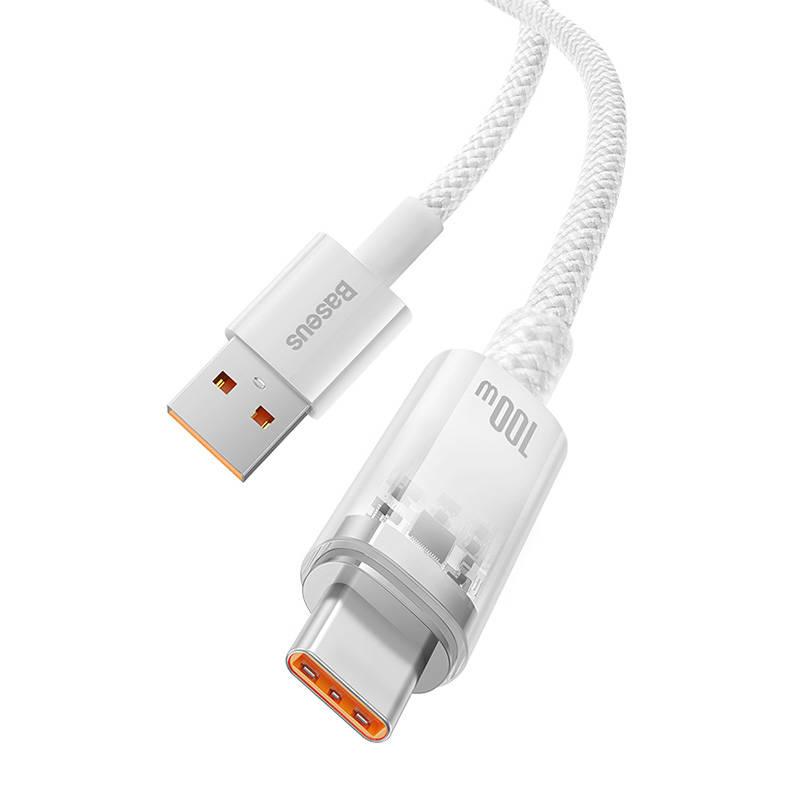 Кабел Baseus Explorer USB към USB-C 100W 2м CATS010502 - бял