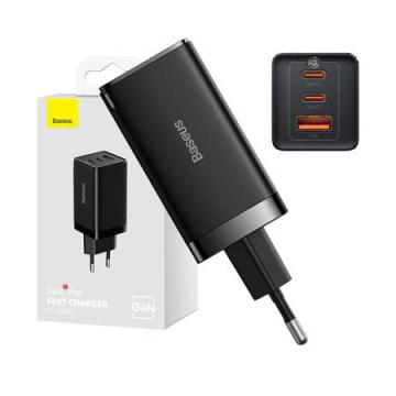 Зарядно устройство Baseus GaN5 Pro fast charger 2xUSB-C+USB 65W CCGP120201 - черно