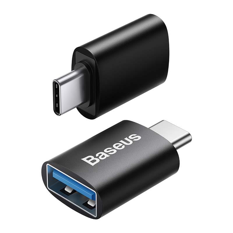 Адаптер Baseus Ingenuity ZJJQ000001 от USB-C мъжко към USB женско, черен