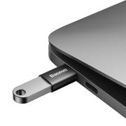 Адаптер Baseus Ingenuity ZJJQ000001 от USB-C мъжко към USB женско, черен