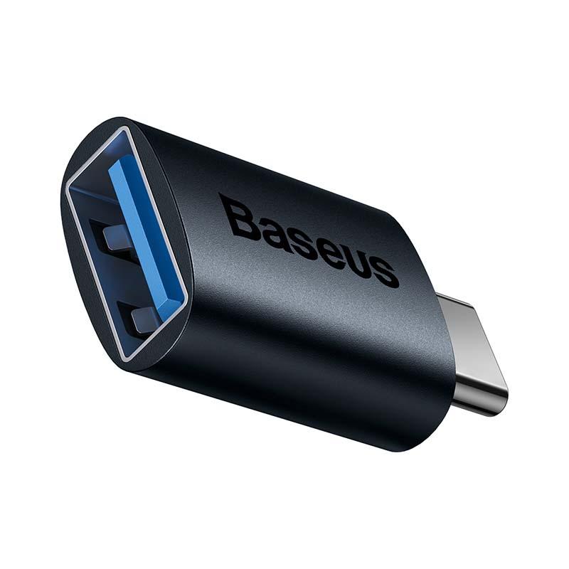 Адаптер Baseus Ingenuity ZJJQ000003 от USB-C мъжко към USB женско, тъмносин