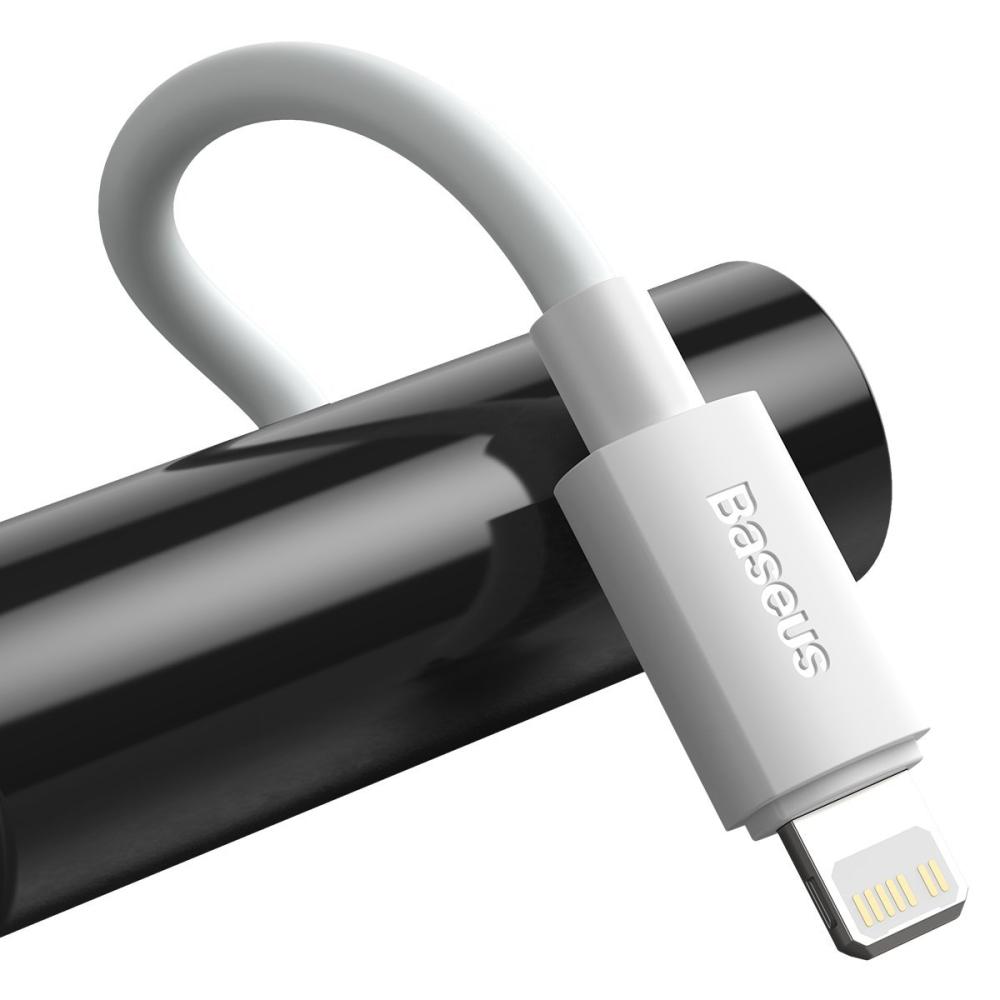 Кабел Baseus TZCATLZJ-02 USB-C към Lightning за бързо зареждане 2 броя, PD 20W, 1.5м - бял