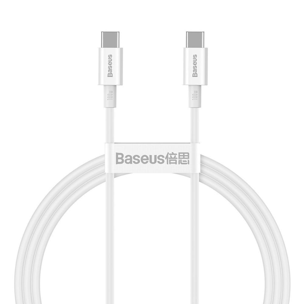 Кабел Baseus Superior USB Type-C към Type-C, PD 2.0 100W, 1м, CATYS-B02 - бял