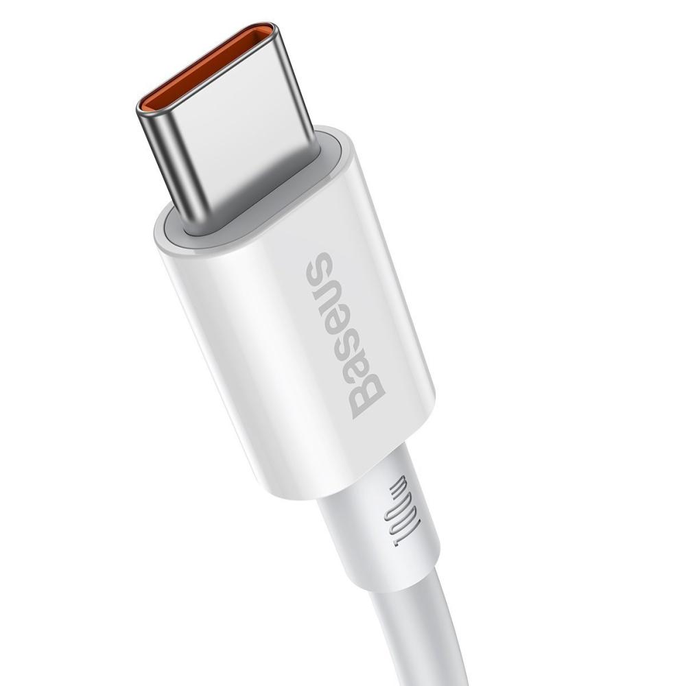 Кабел Baseus Superior USB Type-C към Type-C, PD 2.0 100W, 1м, CATYS-B02 - бял