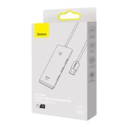 USB хъб Baseus WKQX030001 USB-A Lite Series 5в1, мултифункционален, 25см, черен