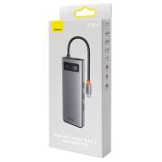 Мултифункционален хъб Baseus WKWG060013 USB-C Metal Gleam Series 9в1 - сив