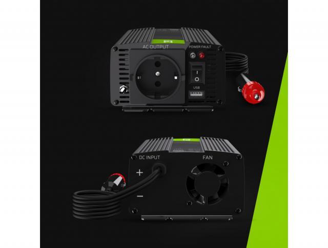 Инвертор GREEN CELL, 24V, 150W/300W, Модифицирана синусоида