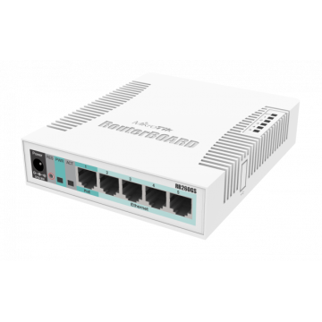 Рутер MikroTik RB260GS CSS106-5G-1SR2, 10/100/1000Mbit, 128 KB, PoE, SwOS