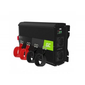 Инвертор PRO GREEN CELL, 12/220V, DC/AC, 300W/6000W, Модифицирана синусоида