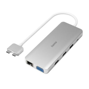 USB-C хъб Hama "Connect2Mac", Multiport за Apple MacBook Air & Pro, 12 порта