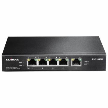 Суич Edimax ES-5104PH, 5 порта, 4 PoE+ Ports