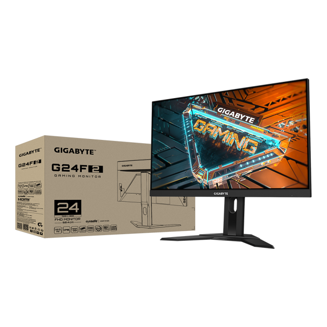 Геймърски Монитор Gigabyte G24F 2, 23.8" SS IPS FHD, 165Hz, 1ms