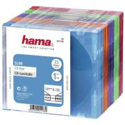 Slim CD кутийки за дискове Hama, опаковка от 25 бр, цветни