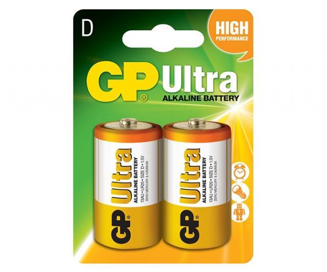 Алкална батерия GP ULTRA LR20 /2 бр. в опаковка/ 1.5V