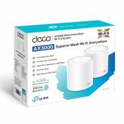 Безжичен рутер TP-Link Deco X50, 3x LAN/WAN, 2.4/5 GHz, 574 - 2402 Mbps, Gigabit, (2-pack)