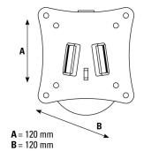 Стенна стойка за TV HAMA, Фиксирана, 10"-26", 25 кг, 5 звезди, Черна