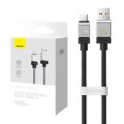 Кабел  Baseus CoolPlay USB към USB-C 100W 2м CAKW000701 - черен