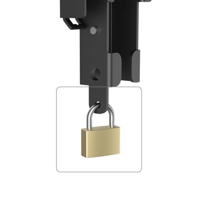 Стенна стойка за TV, 203 см (80") до 50 кг, защита срещу кражба