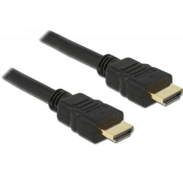 Кабел Delock High Speed, HDMI мъжко - HDMI A мъжко, 4K, 0.25 m, Ethernet