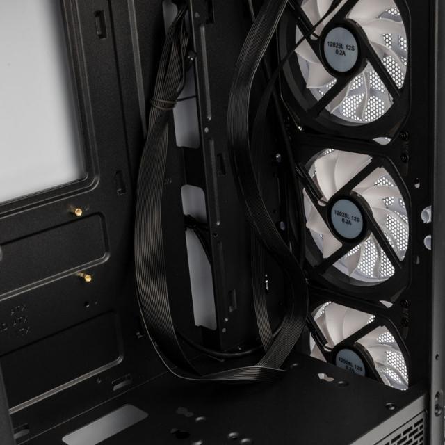 Кутия Kolink Observatory Lite Mesh RGB Mid-Tower, Бяла