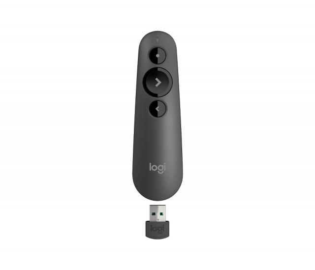 Безжичен презентер Logitech R500s, Bluetooth, 2.4 GHz Wireless, Черен