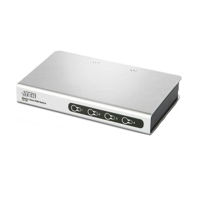 KVM превключвател ATEN CS74E, Slim, 4-портов, PS/2, VGA