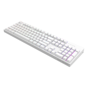 Геймърскa механична клавиатура Dark Project KD104A White - Gateron Mechanical Yellow, RGB, PBT Keycaps