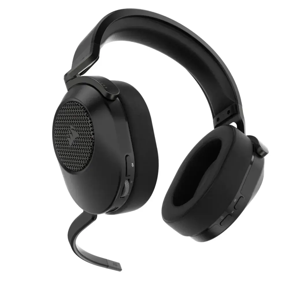 Геймърски слушалки с микрофон Corsair HS65 v2 Carbon безжични и блутут PC/PS5/PS4, Black