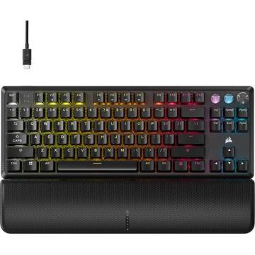 Геймърскa механична клавиатура Corsair K70 PRO TKL RGB, MGX Hyperdrive магнитни суитчове