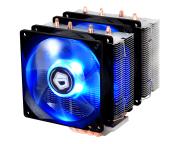 Вентилатор ID Cooling SE-904TWIN за Intel и AMD процесори син LED