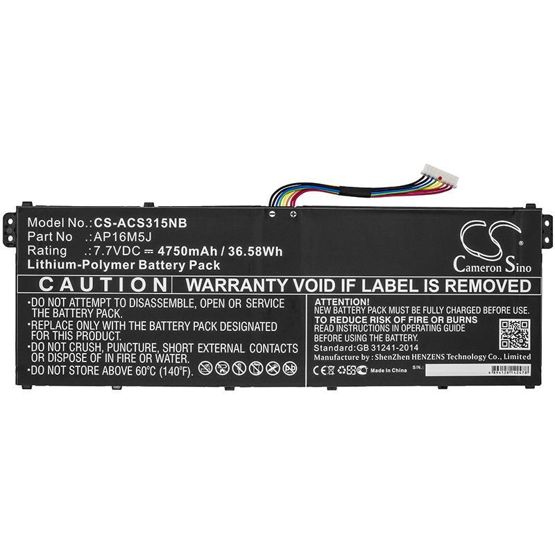 Батерия  за лаптоп ACER AP16M5J  Aspire 3 A315-21 LIPo 7,7v 4750mA Cameron Sino